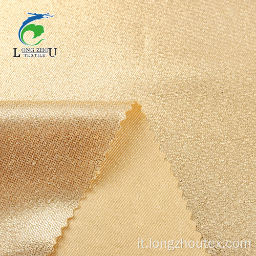 Twill Dobule Sides Satin Golden Foiling Tessuto